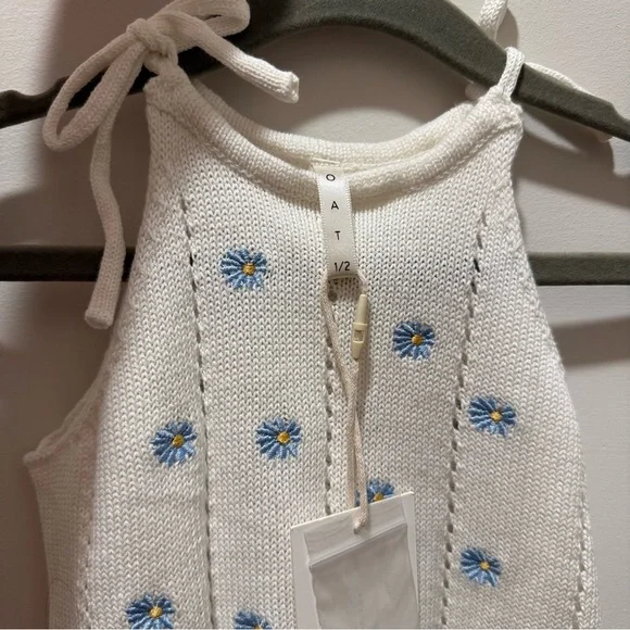 Oat Co. Heirloom Onesie - Blue Daisy